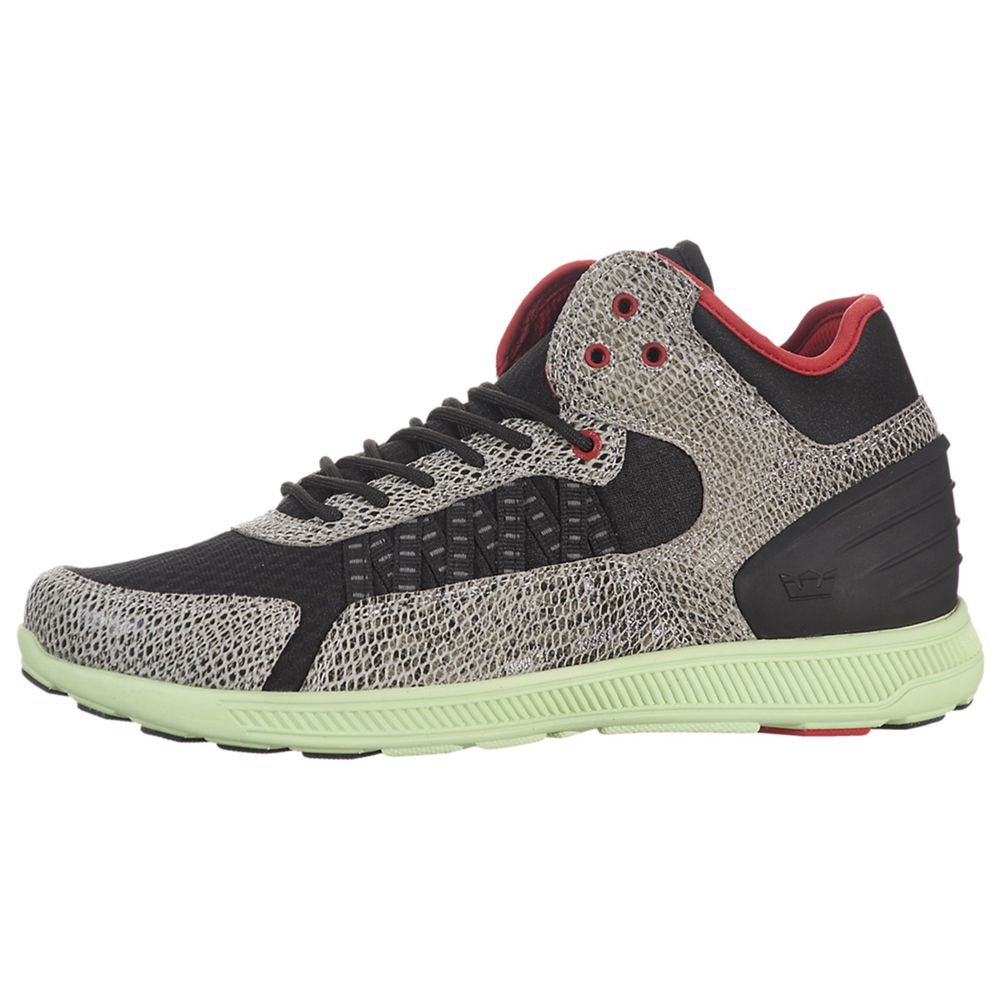 Baskets Supra Owen Mid Grise Noir Snake Print/Black-Pale Green Homme | CRL-30854329